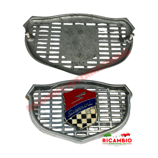 Parrilla delantera e insignia Giannini originales de aluminio - Classic Fiat 500