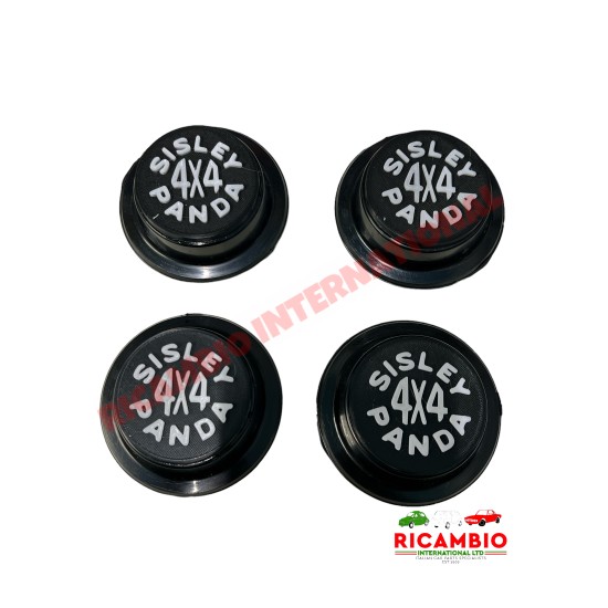 Kit de tapacubos central negro - Classic Fiat Panda 4x4
