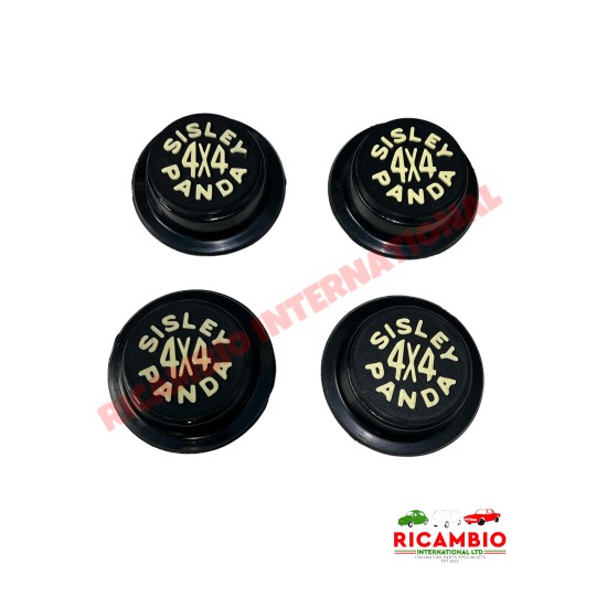 Kit de tapacubos central negro - Classic Fiat Panda 4x4