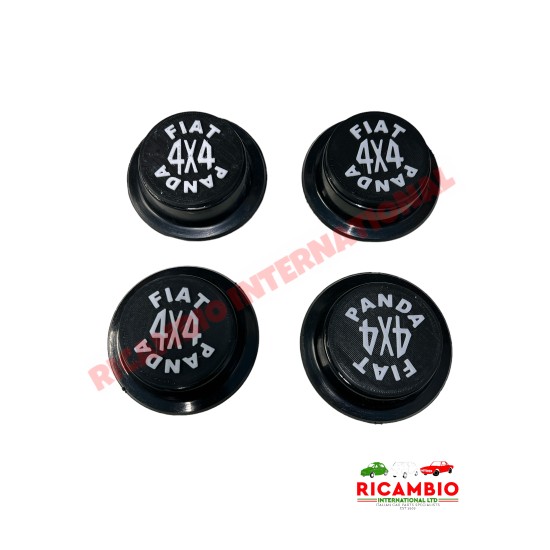 Kit de tapacubos central negro - Classic Fiat Panda 4x4
