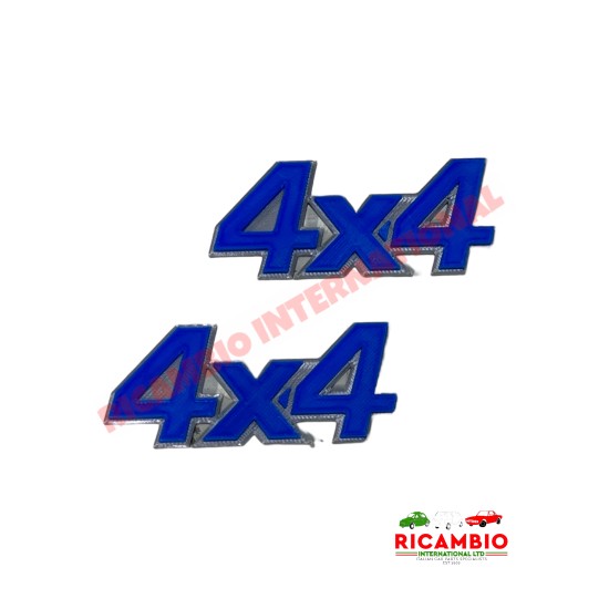 Kit Insignia Lateral '4x4' (AZUL) - Classic Fiat Panda