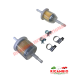 Fuel Petrol Filter & Two Hose Clips - Fiat, Lancia and Alfa Romeo