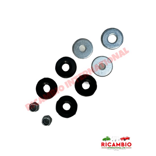 Rear Shock Absorber Rubber Bush, Washer & Nuts Kit - Classic Fiat 500, 126