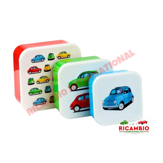 SET OF 3 LUNCH BOX FIAT 500