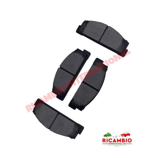 Juego de pastillas de freno delanteras (HIGH PERFORMANCE) - Autobianchi A112,Fiat 850,900,124,125,127,128,131,132,Strada,Ritmo,X19,Lancia A112 Abarth,Montecarlo