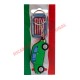 Green Fiat 500 PVC Keyring