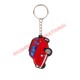 Red Fiat 500 PVC Keyring