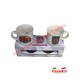 Set of 2 Porcelain Fiat 500 Espresso Cups