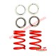 FERRARI Red Lowered Coil Spring & Seat Kit (185mm) - Classic Fiat 500 N/D/F/L