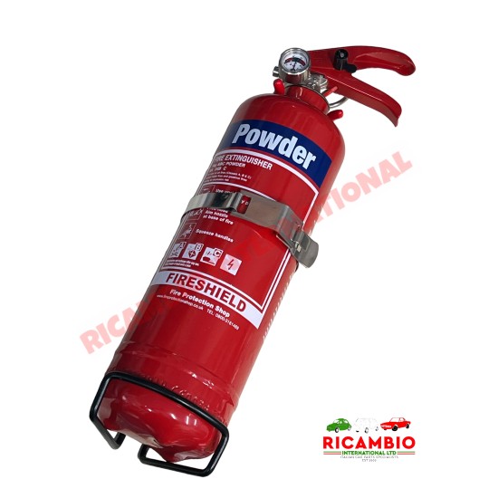 Extintor & Soporte (1KG/FOAM) - Classic Fiat 500, 126 & cualquier otro coche clásico