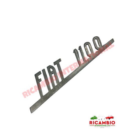 Aluminium Rear Badge & Clips - Fiat 1100