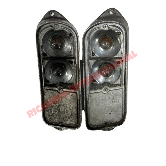 Second Hand Pair of Original Rear Lamp Bulb Holders - Classic Fiat 500D
