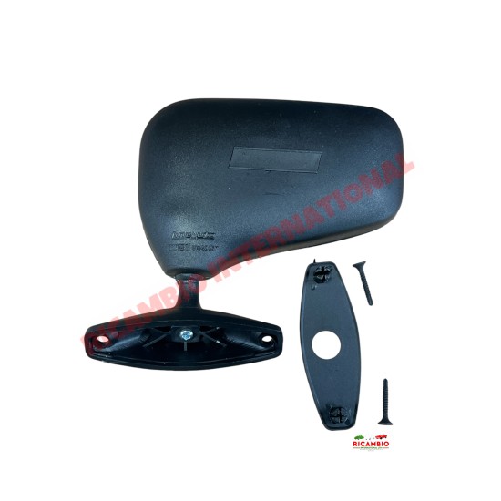 N/S (Left Hand) Black Plastic Mirror - Classic Fiat 500,126,127,128