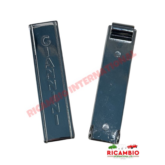 Gianinni Chrome Engine Lid Opening Brackets - Classic Fiat 500