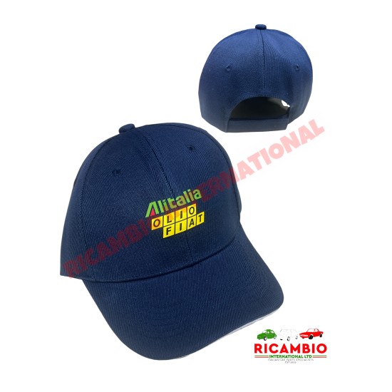 Retro Baseball Cap 'Alitalia Olio Fiat' - One Size Fits All