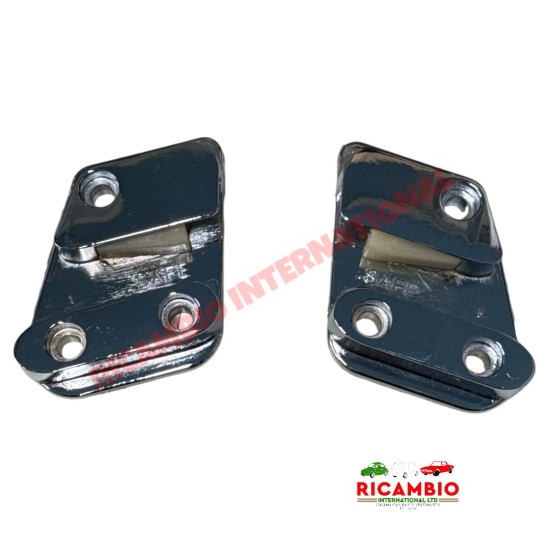 Kit de placa cromada para cerradura de puerta - Autobianchi Bianchina Cabriolet,Eden Roc,Sedan