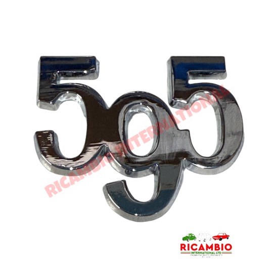 Metal Badge '595' CHROME - Classic Fiat 500, New Fiat 500 Abarth