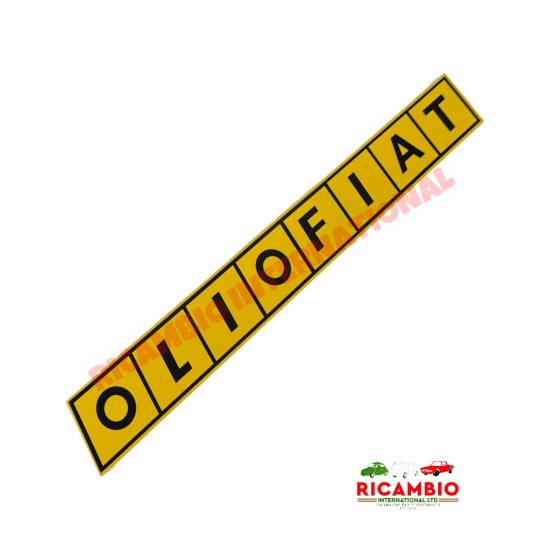 OLIO FIAT Sticker YELLOW
