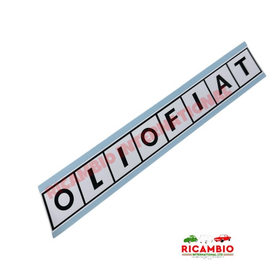 Adhesivo OLIO FIAT BLANCO