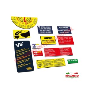 Kit completo de adhesivos para el motor - Fiat Strada/Ritmo Abarth