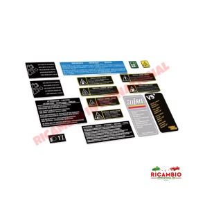 Kit completo de adhesivos para el motor - Lancia Delta Integrale,Evo