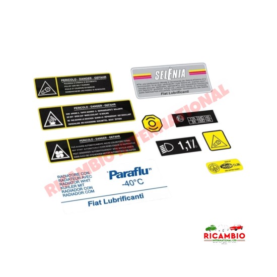 Complete Engine Sticker Kit - Fiat Barchetta