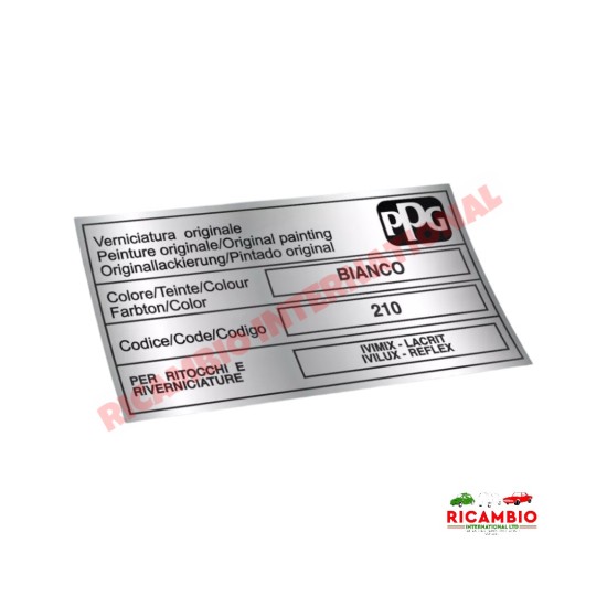 Paint Code Sticker (BIANCO 210)