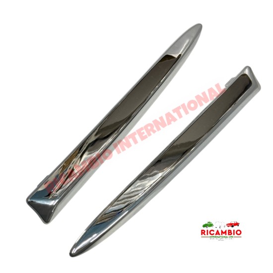 Kit de aletas delanteras de plástico cromado - Nuevo Fiat 500