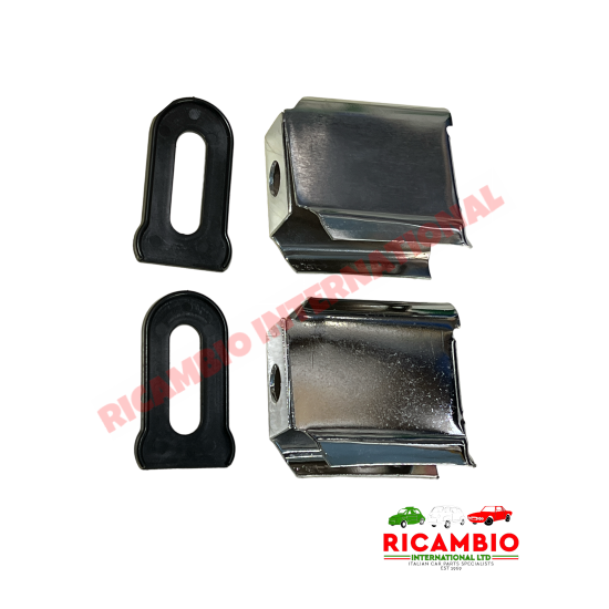 Kit de soporte y junta del parachoques trasero cromado - Classic Fiat 500