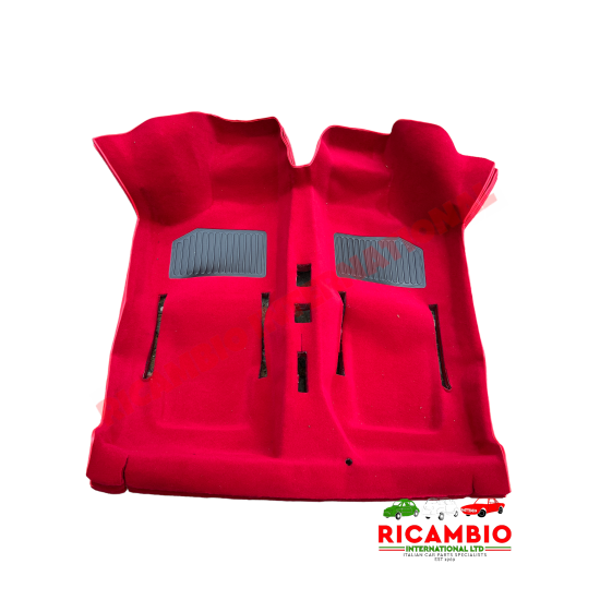 Alfombra roja de una pieza (RHD) - Fiat 500 y 126 clásicos